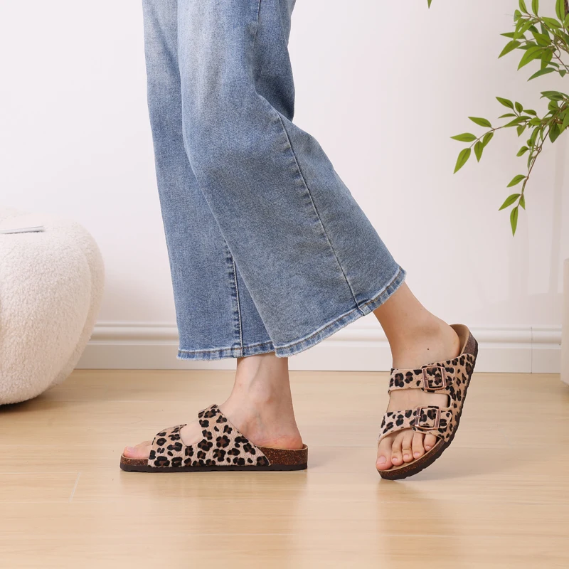 Паленовые летние женские тапочки без шнуровки с пробковой стелькой, пляжные шлепанцы, женские сандалии с леопардовым принтом и регулируемой пряжкой 
Паленовые летние женские тапочки без шнуровки с пробковой стелькой, пляжные шлепанцы, женские сандалии с леопардовым принтом и регулируемой пряжкой