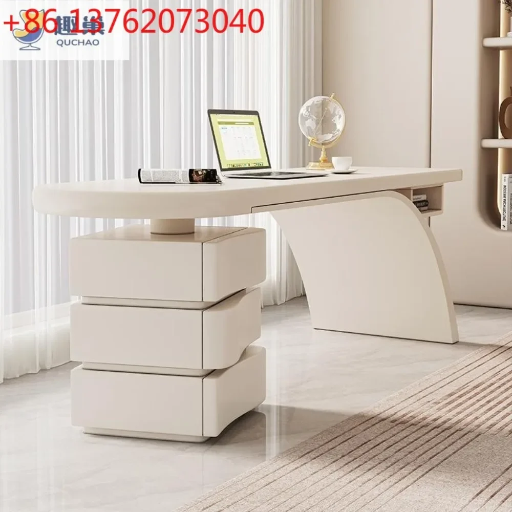 Cream style solid wood desk home designer French light
Cream style solid wood desk home designer French light