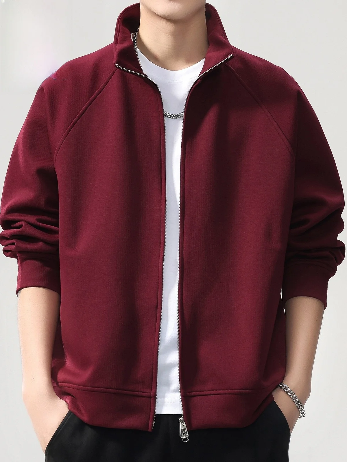 Men's Spring Loose Casual Zipper Sweatirt Stand Collar Open Cardigan Trendy Sportswear Long Sve Anti-Wrinkle
Men's Spring Loose Casual Zipper Sweatirt Stand Collar Open Cardigan Trendy Sportswear Long Sve Anti-Wrinkle