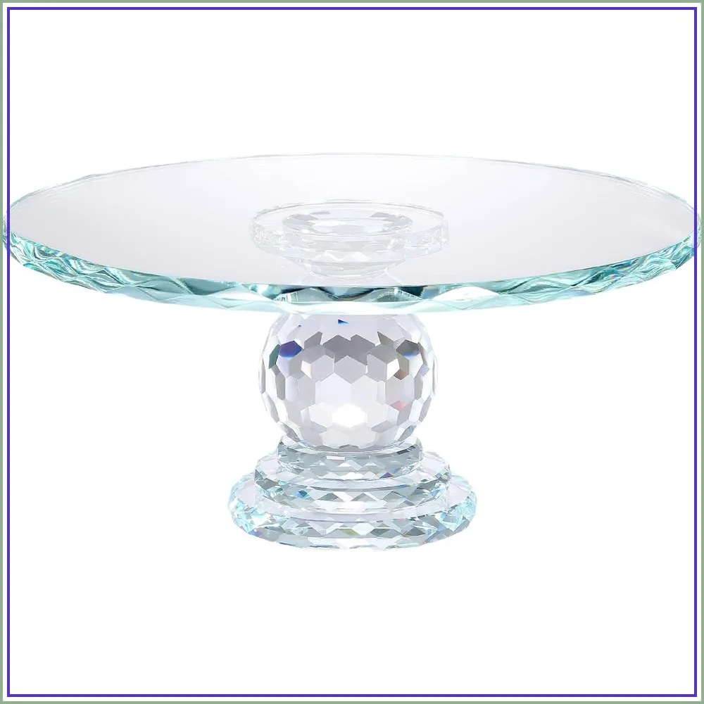 11'' Crystal Glass Cake Stand, Clear Display Stand for Desserts, Fruits, Wedding Cakes, Sturdy & Elegant
11'' Crystal Glass Cake Stand, Clear Display Stand for Desserts, Fruits, Wedding Cakes, Sturdy & Elegant