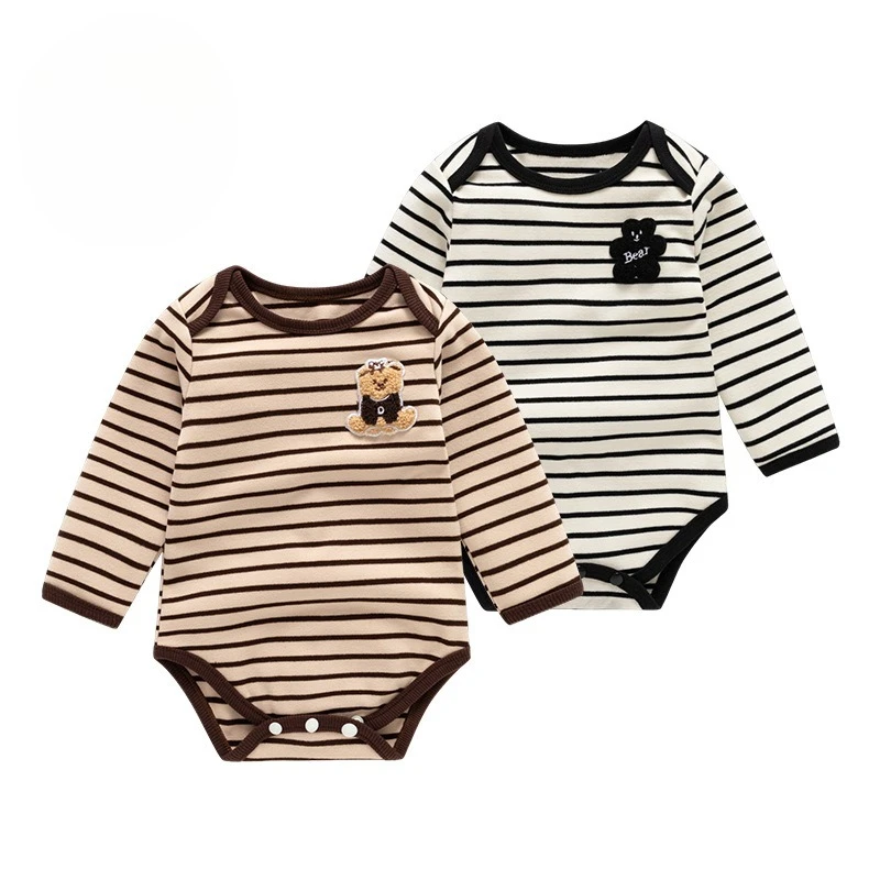 ZOETOPKID Baby Clothing Boy Long Sleeve Romper Crew Neck Stripes Embroidery Bear Bodysuit Spring Autumn Daily Casual Clothes
ZOETOPKID Baby Clothing Boy Long Sleeve Romper Crew Neck Stripes Embroidery Bear Bodysuit Spring Autumn Daily Casual Clothes