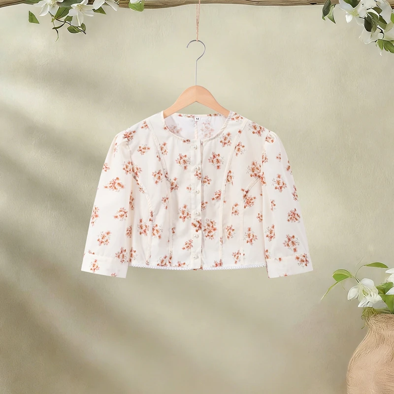 Romantic Two-Piece Skirt Set For Women Floral Print Puff Sleeve Top Tiered Ruffle Mini Skirt Lady's Vacation Dating Outfit
Romantic Two-Piece Skirt Set For Women Floral Print Puff Sleeve Top Tiered Ruffle Mini Skirt Lady's Vacation Dating Outfit