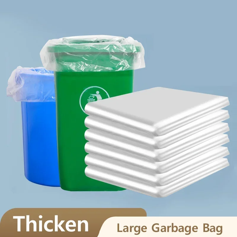 50PCS White Large Plastic Garbage Bag, Thickened Transparent Plastic for Bedding, Disposable Hotel Bag for Household Use Trash
50PCS White Large Plastic Garbage Bag, Thickened Transparent Plastic for Bedding, Disposable Hotel Bag for Household Use Trash