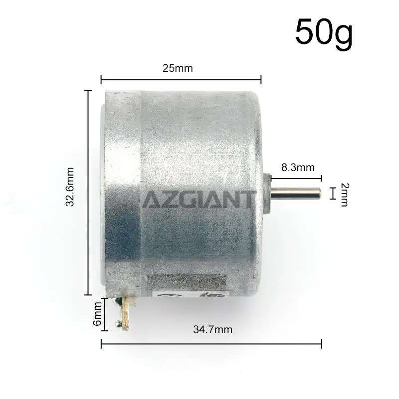 AZGIANT EG-530AD-6F CW Mini Micro Motor Metal Electric DC Motor 6V 2400RPM high speed efficiency For CD DVD recorder universal
AZGIANT EG-530AD-6F CW Mini Micro Motor Metal Electric DC Motor 6V 2400RPM high speed efficiency For CD DVD recorder universal