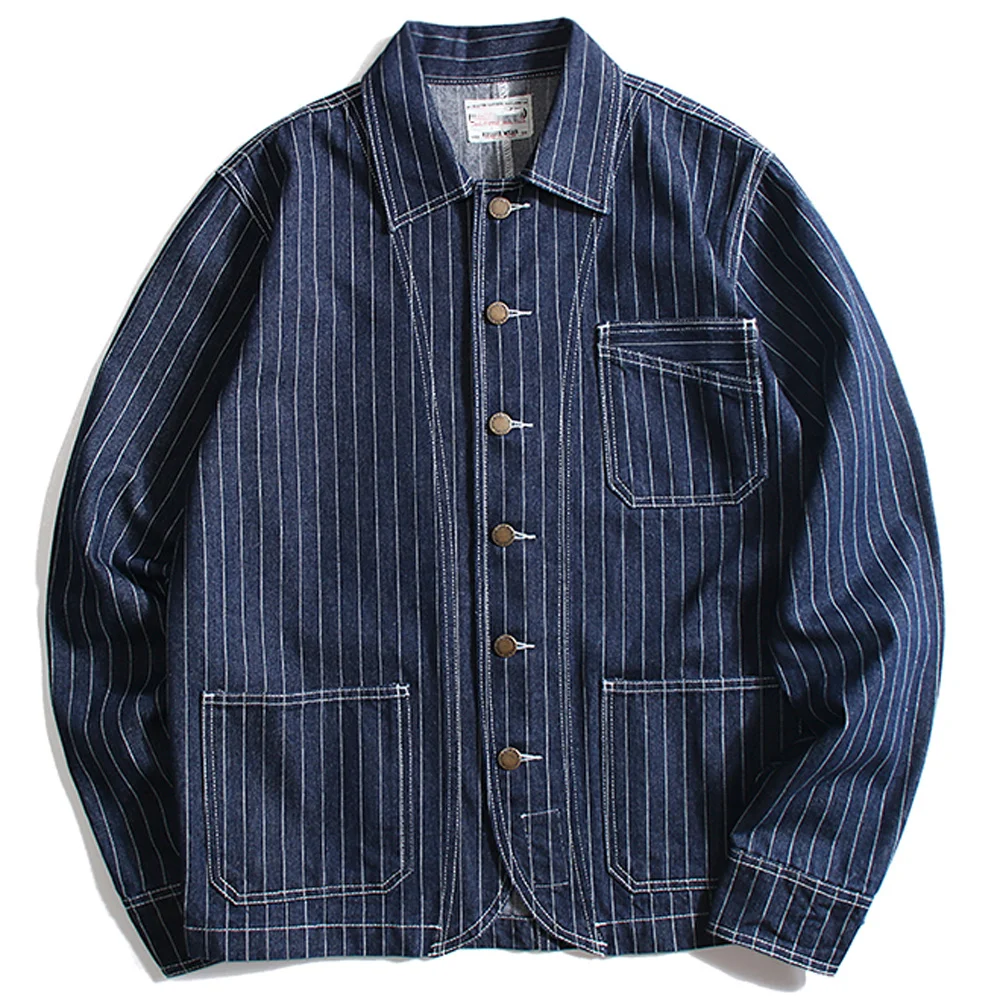 Stripe Japanese Jeans Vintage Jacket Coat For Big and Tall Man Plus Size Automotive Denim Coats Spring Autumn Streetwear
Stripe Japanese Jeans Vintage Jacket Coat For Big and Tall Man Plus Size Automotive Denim Coats Spring Autumn Streetwear