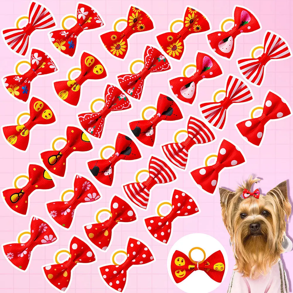 Red Smile Face Pet Daily Decorate Dog Hair Bows Flower Doggy Bows with Rubber Bands Dog Supplies for Small Pet Hair Accessories
Red Smile Face Pet Daily Decorate Dog Hair Bows Flower Doggy Bows with Rubber Bands Dog Supplies for Small Pet Hair Accessories
