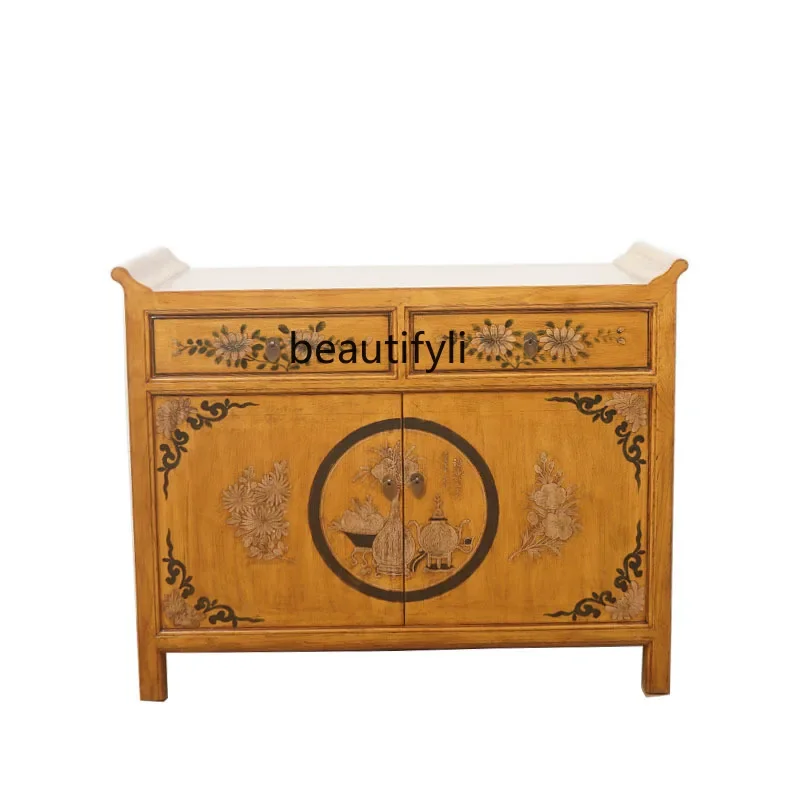 B6 Chinese retro entrance cabinet, living room storage, dining side cabinet, hand-painted classical storage cabinet
B6 Chinese retro entrance cabinet, living room storage, dining side cabinet, hand-painted classical storage cabinet