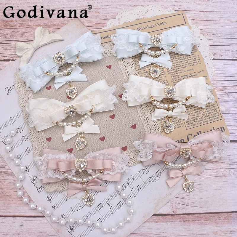 Japanese Mine Mass-produced Y2k Hair Accessories Girl's Woman's Sweet Cute Bow Love Rhinestone Pearl Lolita Hairpin Hair Clip
Japanese Mine Mass-produced Y2k Hair Accessories Girl's Woman's Sweet Cute Bow Love Rhinestone Pearl Lolita Hairpin Hair Clip