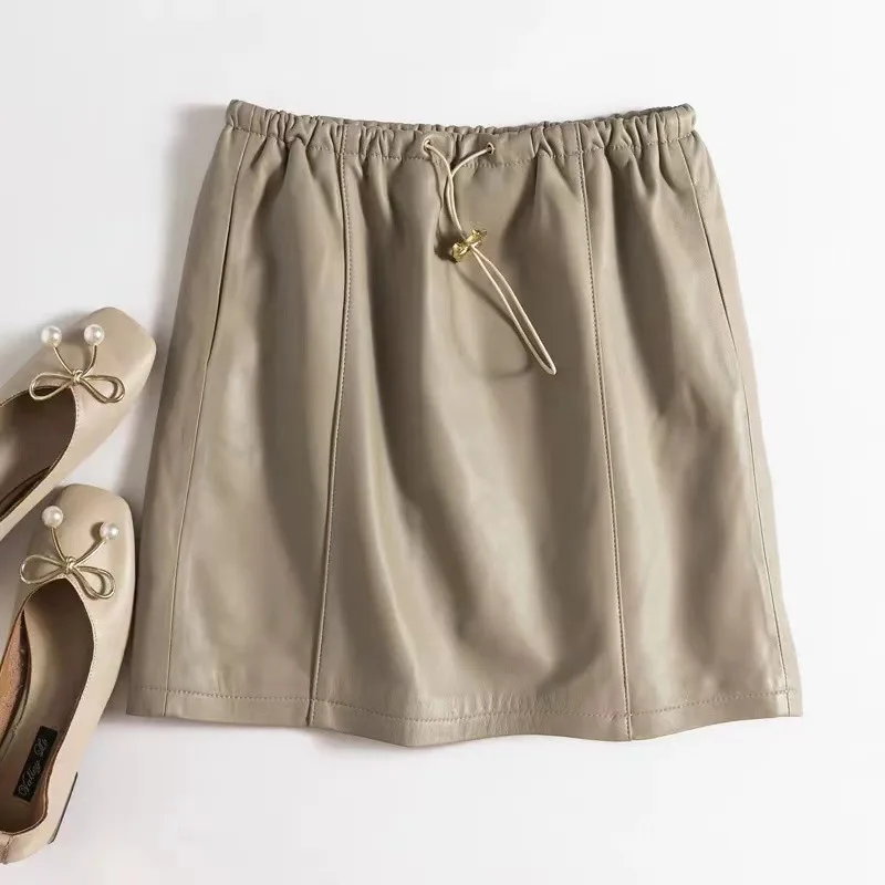 2024 Spring and Summer Fashion New Genuine Leather Skirt Simple and Versatile Sheepskin Elastic Waist A-Line Skirt E46
2024 Spring and Summer Fashion New Genuine Leather Skirt Simple and Versatile Sheepskin Elastic Waist A-Line Skirt E46