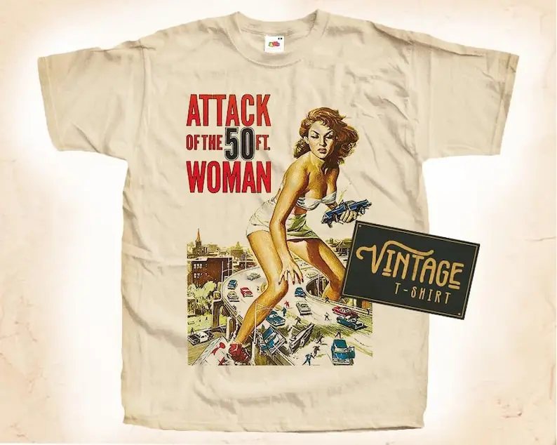 Attack of the 50 ft. foot Woman V2 T shirt Tee Natural Vintage 100% Cotton Movie Poster All Sizes
Attack of the 50 ft. foot Woman V2 T shirt Tee Natural Vintage 100% Cotton Movie Poster All Sizes