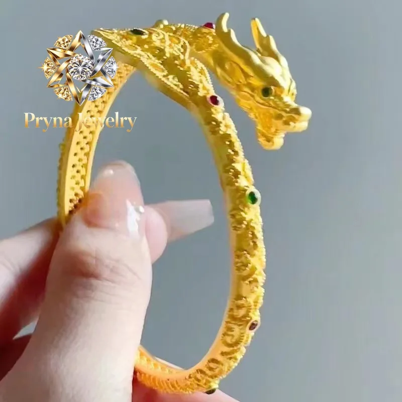 Pryna Jewelry 24K real gold dragon tail swinging bracelet domineering exquisite filigree craft au999 gold dragon bracelet adva
Pryna Jewelry 24K real gold dragon tail swinging bracelet domineering exquisite filigree craft au999 gold dragon bracelet adva