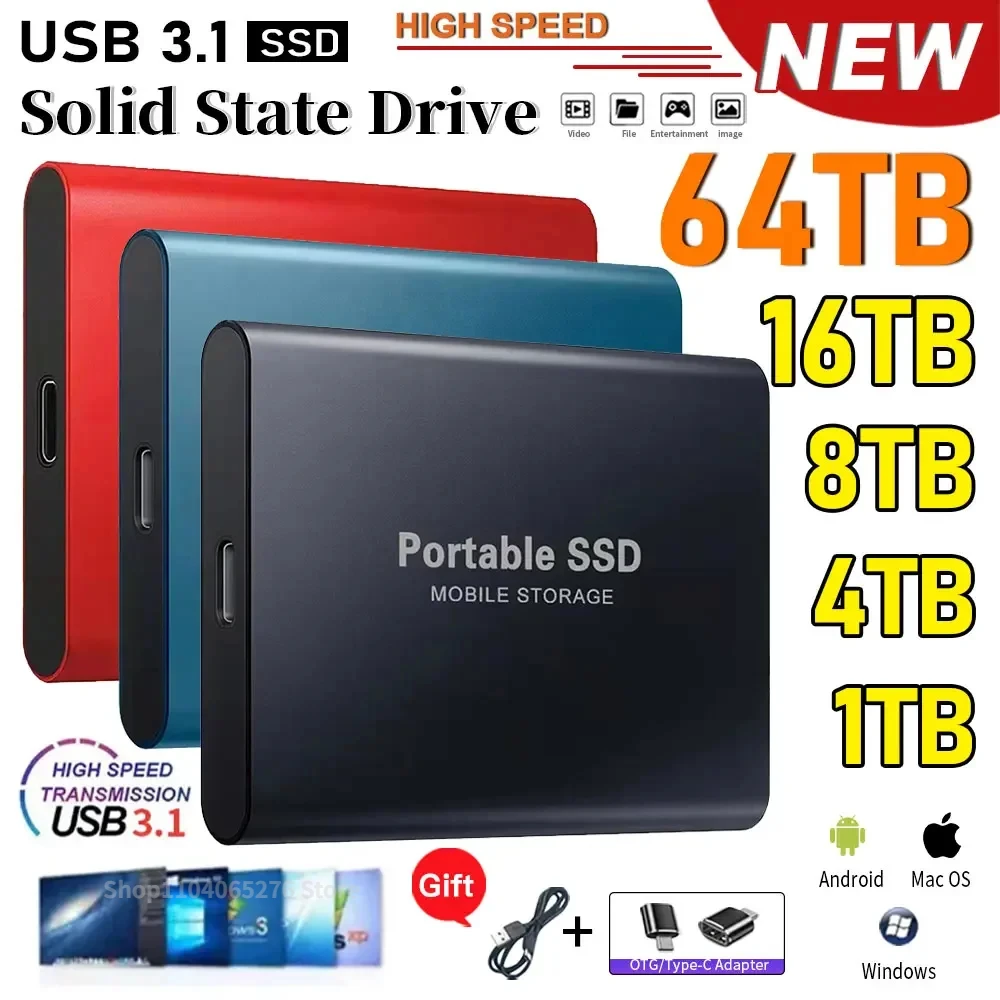 High-speed External Solid State Drive 1TB Portable External Hard Drive ssd 2TB External hard disk ssd hard drive For Laptop Mac
High-speed External Solid State Drive 1TB Portable External Hard Drive ssd 2TB External hard disk ssd hard drive For Laptop Mac