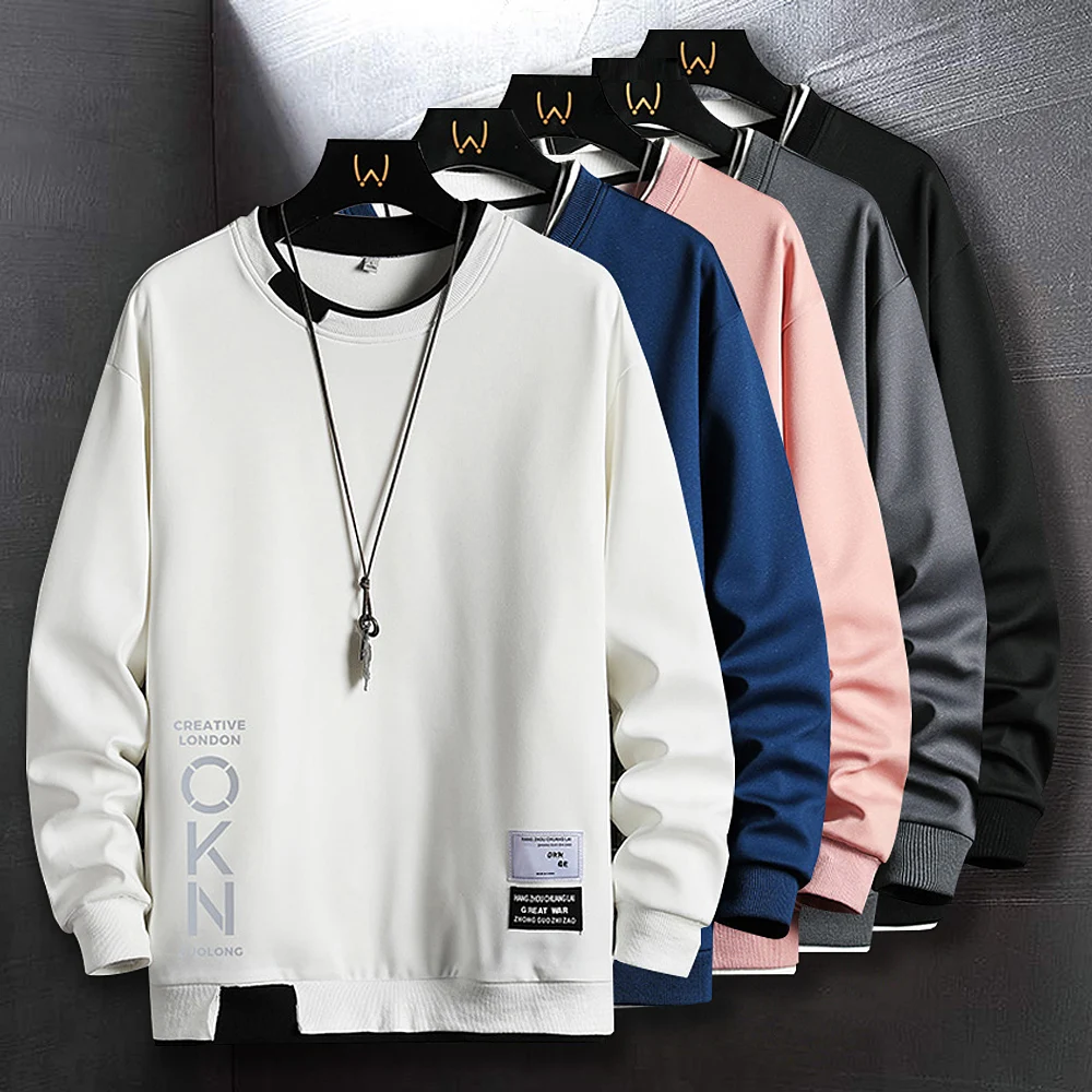 Mens Sweatshirt Casual Long Sleeves Shirts Men Streetwear Korean Fashion Crew Sweatshirt Spring and Autumn Clothes For Men 2022
Mens Sweatshirt Casual Long Sleeves Shirts Men Streetwear Korean Fashion Crew Sweatshirt Spring and Autumn Clothes For Men 2022