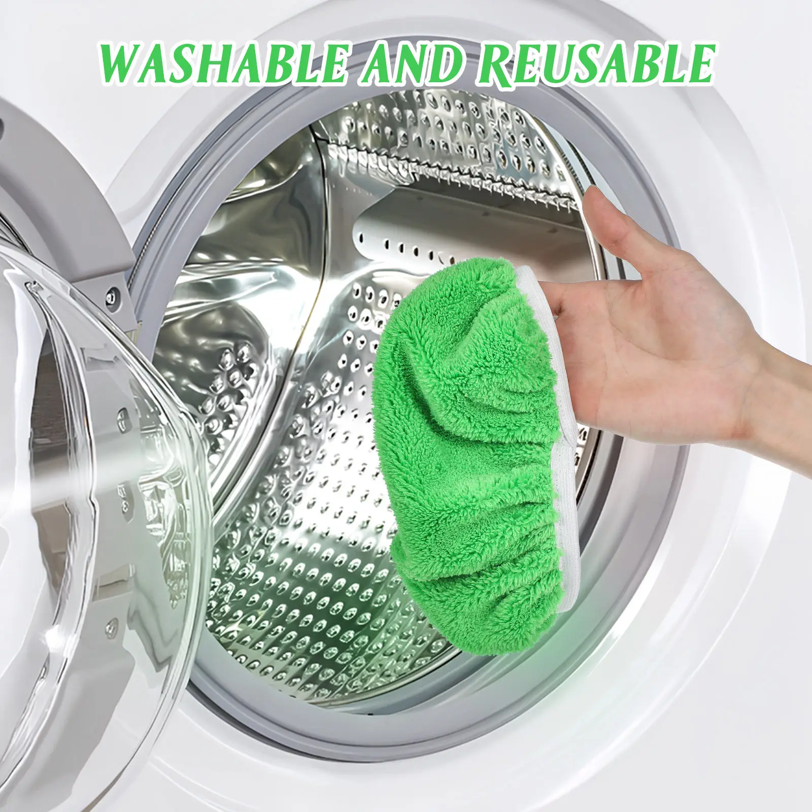 Набор из 6 ультратонких сменных насадок для швабры из микрофибры, моющиеся, эластичные, для влажной уборки, с высокой впитываемостью, для чистки пола
Набор из 6 ультратонких сменных насадок для швабры из микрофибры, моющиеся, эластичные, для влажной уборки, с высокой впитываемостью, для чистки пола