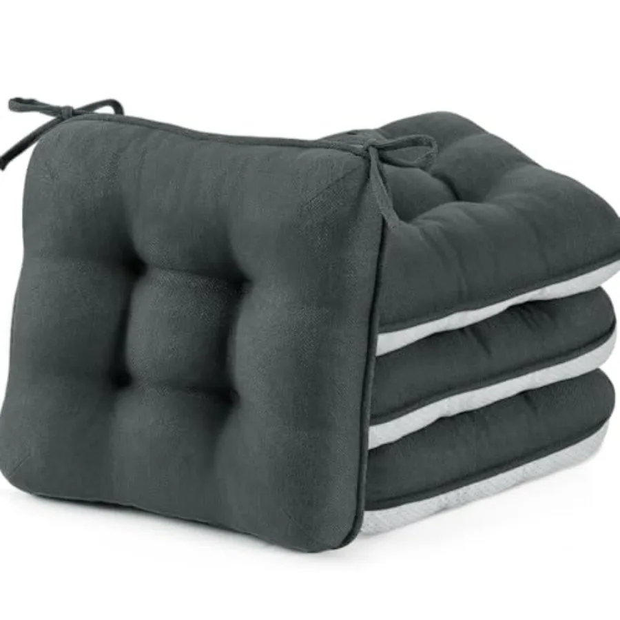 Chair Cushions for Dining Chairs Set of 4, 3.5" Thick Kitchen Table Chair Pads with Ties, Non Slip Backing and Covers, Seat Cus
Chair Cushions for Dining Chairs Set of 4, 3.5" Thick Kitchen Table Chair Pads with Ties, Non Slip Backing and Covers, Seat Cus