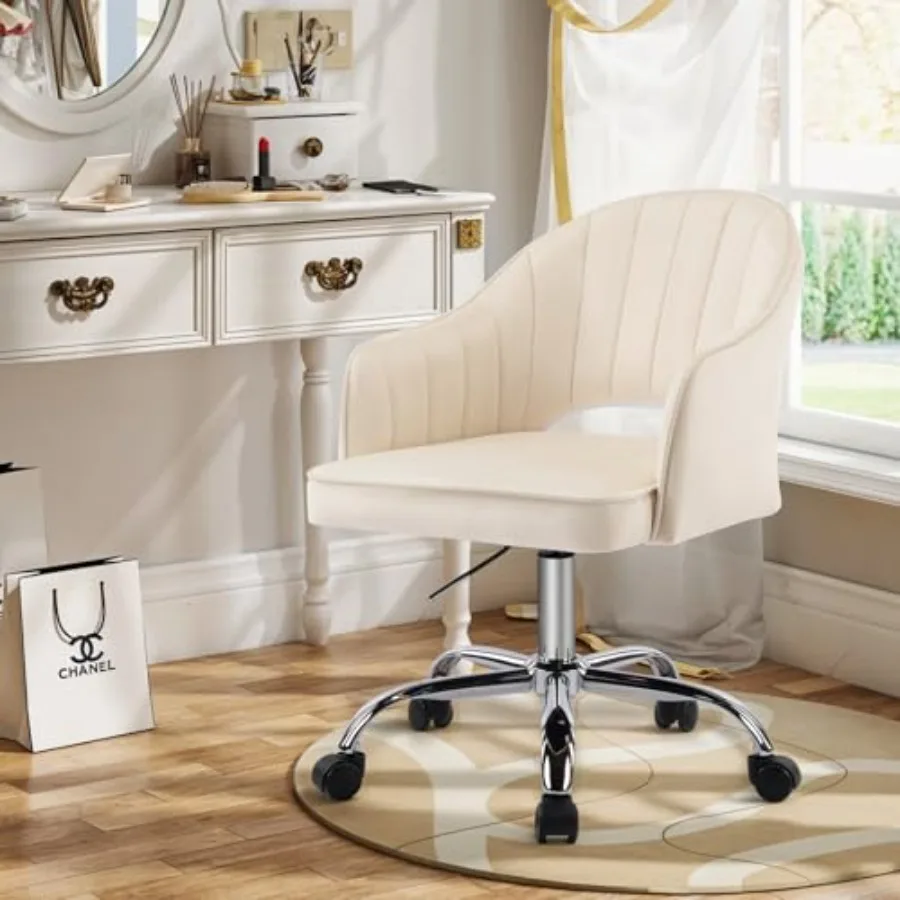 Modern Vanity Chair with Wheels MidBack Cutout Velvet Home Office Chair Swivel HeightAdjustable Soft Seat Cute Desk Chair with
Modern Vanity Chair with Wheels MidBack Cutout Velvet Home Office Chair Swivel HeightAdjustable Soft Seat Cute Desk Chair with