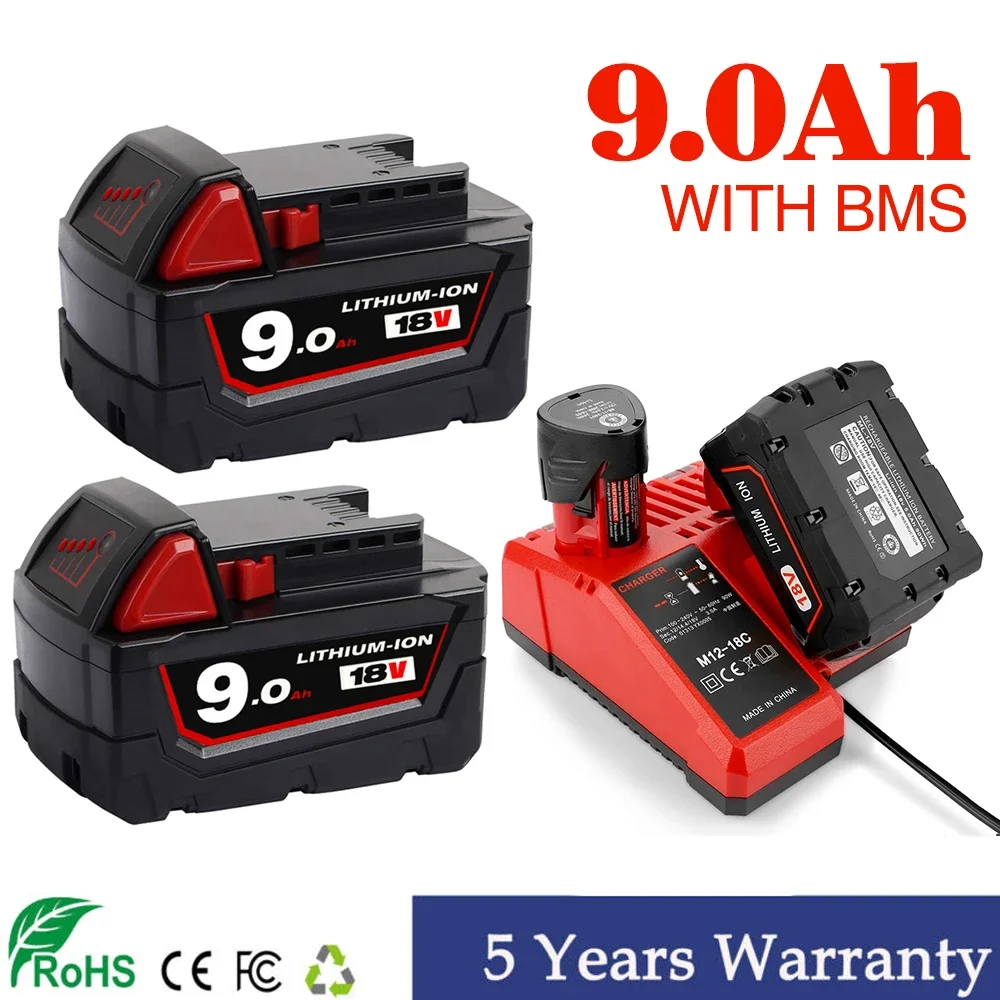 Сменная литиевая батарея 18 в 1860 Ач для Milwaukee M18 XC, 48-11-1850 48-11-1840 48-11-1820 48-11-, аккумуляторные батареи
Сменная литиевая батарея 18 в 1860 Ач для Milwaukee M18 XC, 48-11-1850 48-11-1840 48-11-1820 48-11-, аккумуляторные батареи