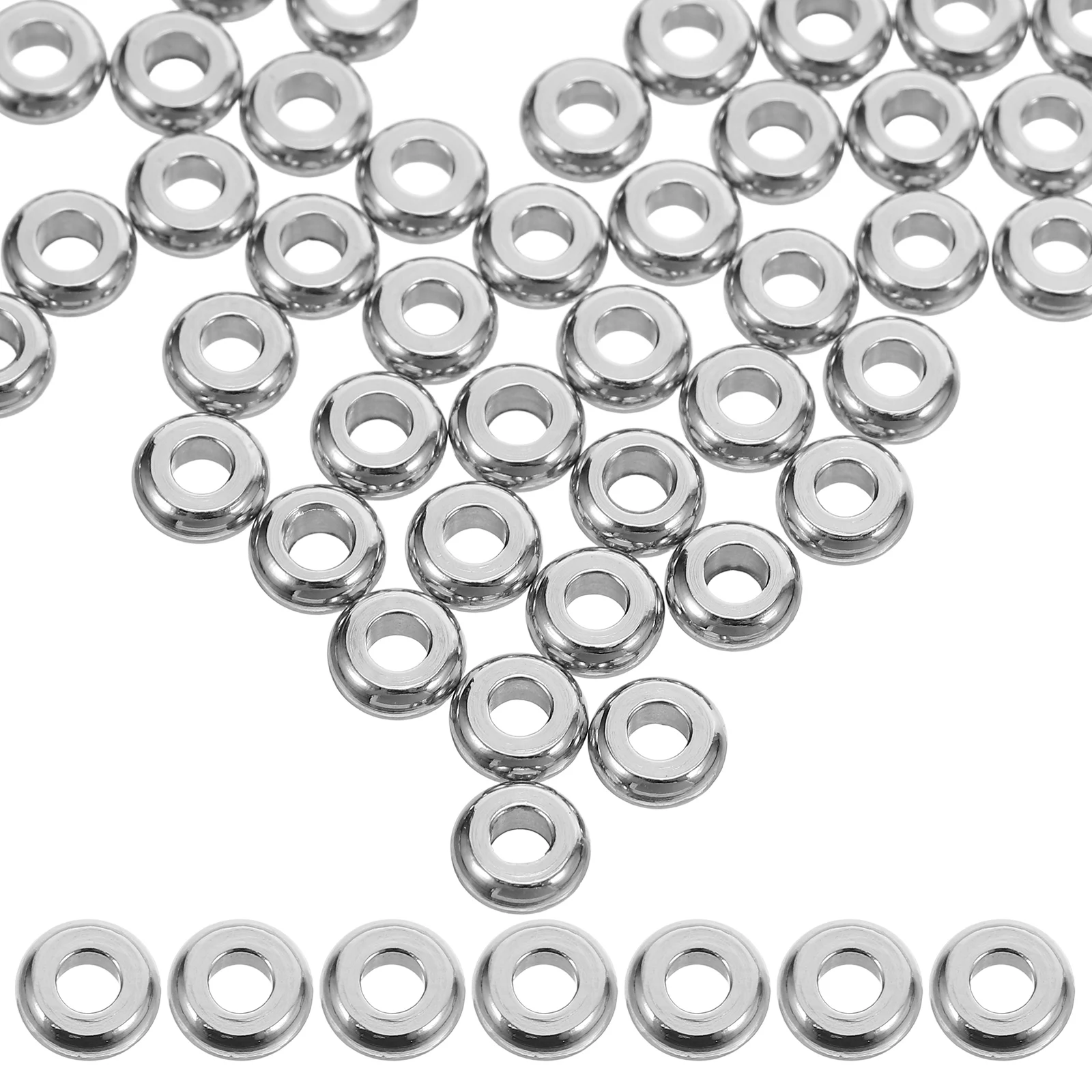 100Pcs Stainless Steel Flat Rondelle Spacer Beads Round Loose Beads for DIY Jewelry Making Necklace Bracelet Earring Craft
100Pcs Stainless Steel Flat Rondelle Spacer Beads Round Loose Beads for DIY Jewelry Making Necklace Bracelet Earring Craft