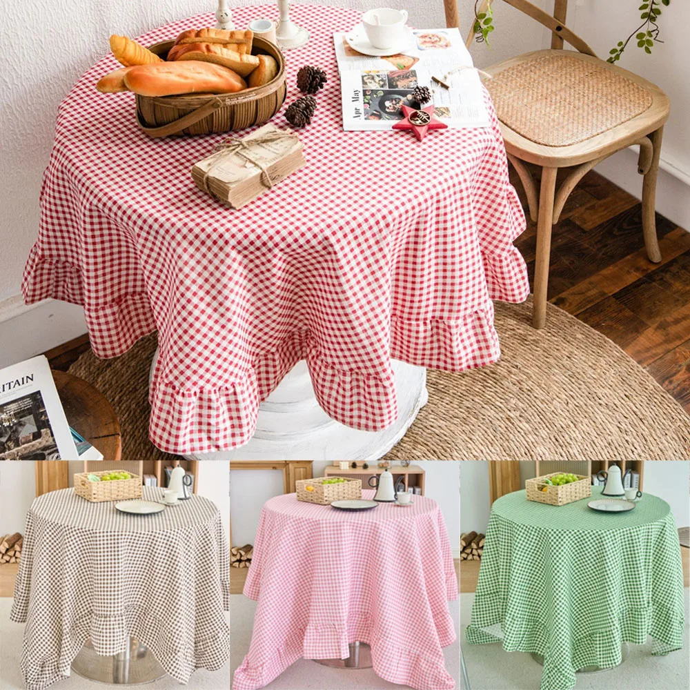 1PC Vintage Ruffled Ruffle Tablecloth Red Checkered Lace Cover Background Cloth Living Room Table Cloth Homestay Event Designing
1PC Vintage Ruffled Ruffle Tablecloth Red Checkered Lace Cover Background Cloth Living Room Table Cloth Homestay Event Designing