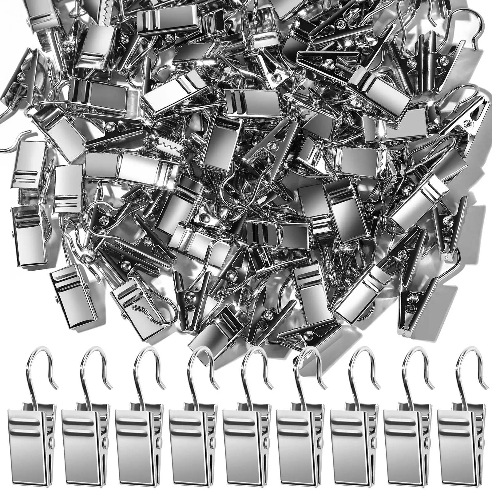 Small Curtain Hooks Curtain Clips Bag Clips, Stainless Steel Curtain Rod Hooks, S Hooks for Hanging Drapes Photos Tent Lights Pa
Small Curtain Hooks Curtain Clips Bag Clips, Stainless Steel Curtain Rod Hooks, S Hooks for Hanging Drapes Photos Tent Lights Pa