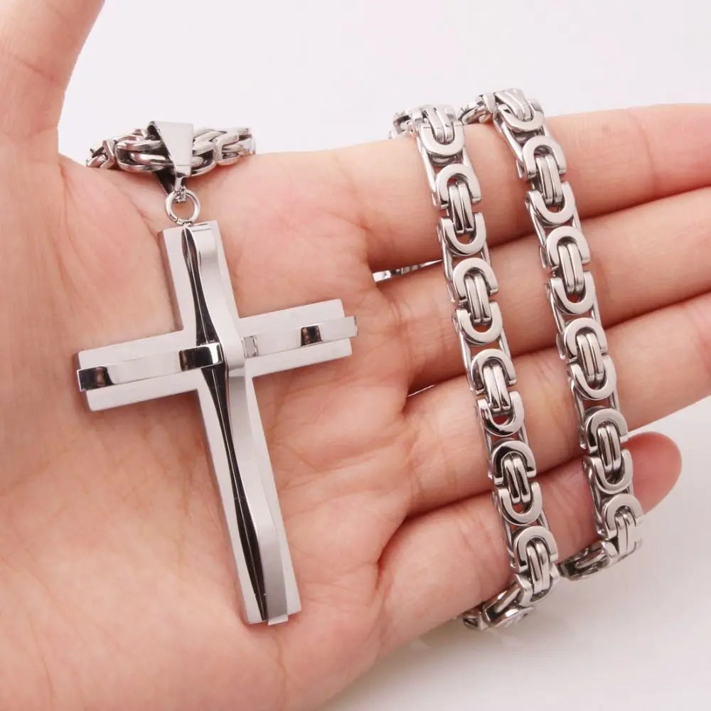 Titanium Steel Cross Necklace Lightweight Luxury Catholic Jewelry Accessories Retro Catholic Crucifix Pendant Chain Pray
Titanium Steel Cross Necklace Lightweight Luxury Catholic Jewelry Accessories Retro Catholic Crucifix Pendant Chain Pray