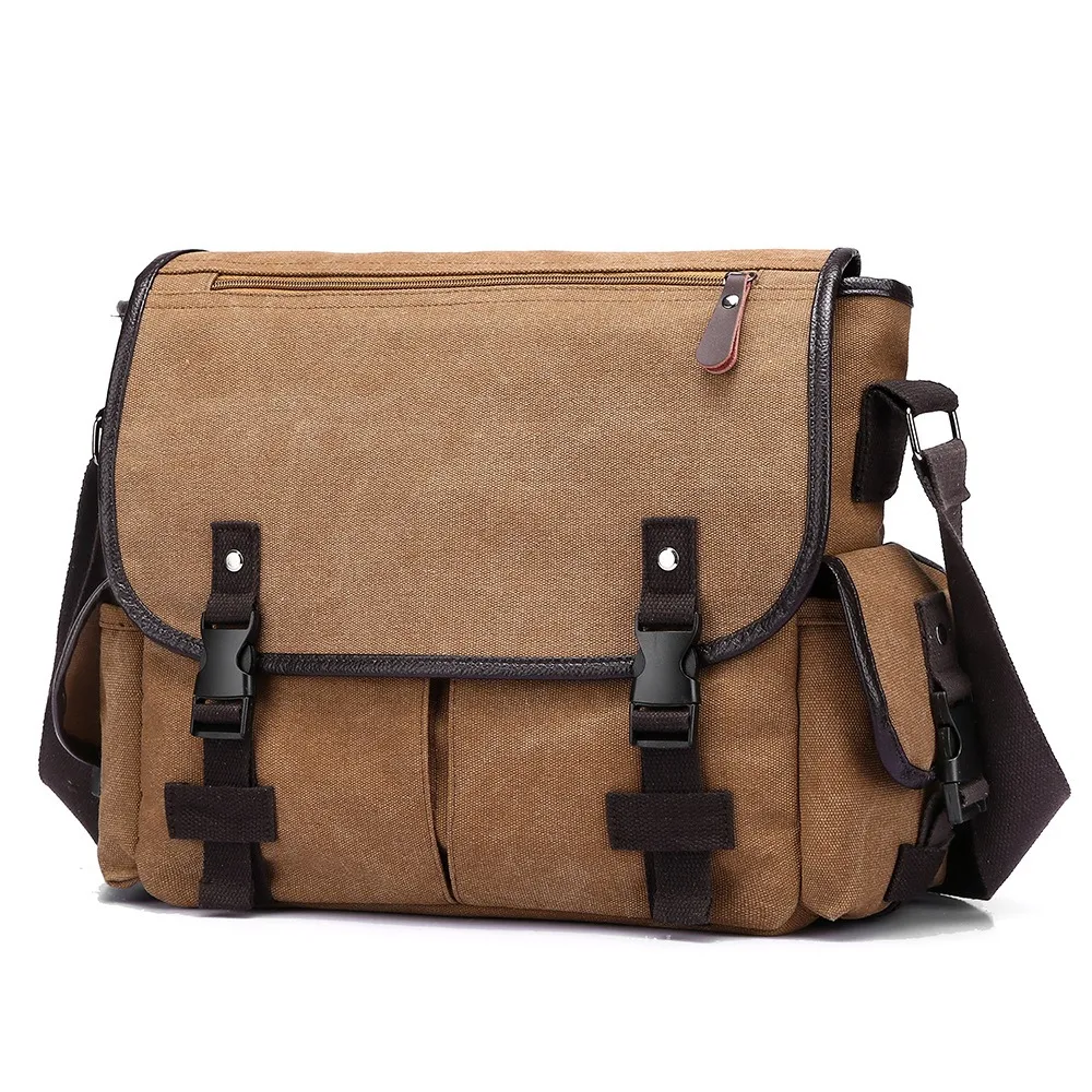 Casual Retro Style Men's Crossbody Bag Canvas Large Capacity Mailman Bag Multi Pocket Briefcase Travel
Casual Retro Style Men's Crossbody Bag Canvas Large Capacity Mailman Bag Multi Pocket Briefcase Travel