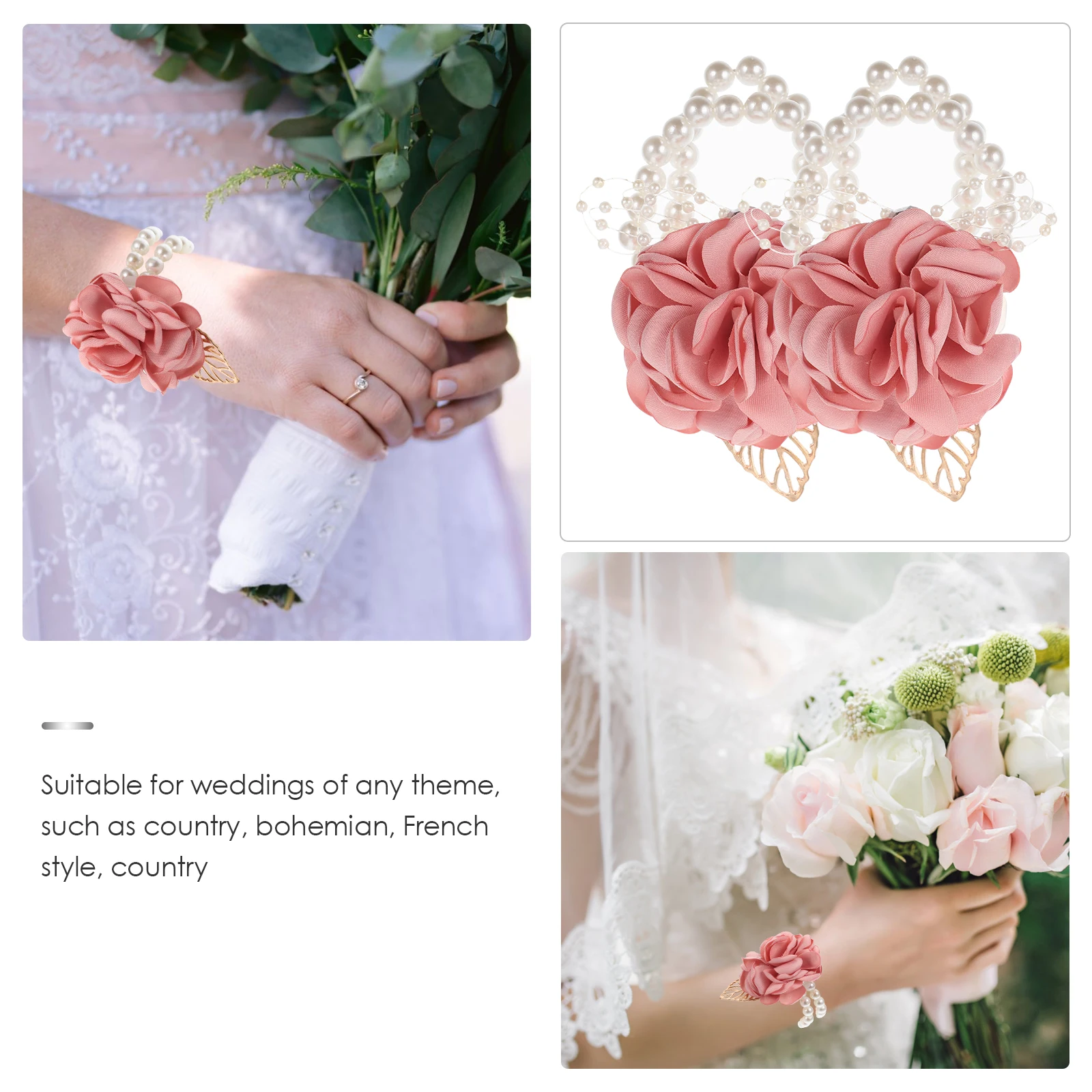 2pcs Pink Wedding Wrist Corsage Artificial Flower Bridesmaid Bracelet Elegant Wristlet Bridal Corsages For
2pcs Pink Wedding Wrist Corsage Artificial Flower Bridesmaid Bracelet Elegant Wristlet Bridal Corsages For