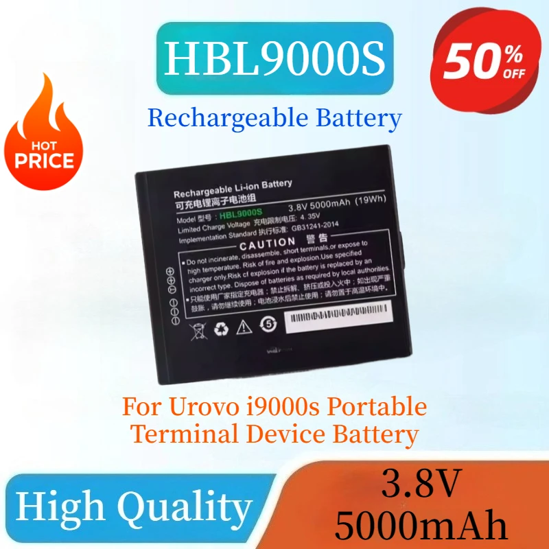 High Quality HBL9000S 3.8V 5000mAh Replacement Lithium Battery For Urovo i9000s Portable Terminal Device Battery Brand New
High Quality HBL9000S 3.8V 5000mAh Replacement Lithium Battery For Urovo i9000s Portable Terminal Device Battery Brand New