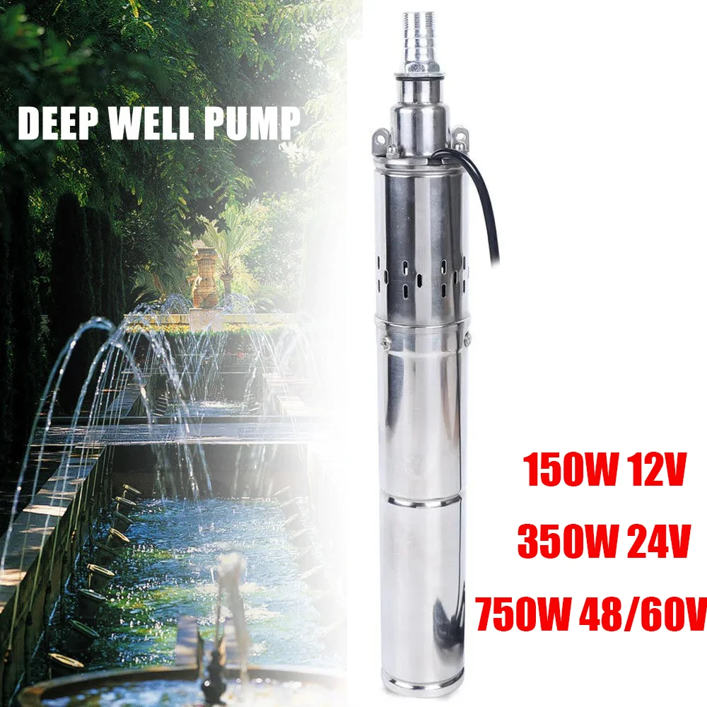 100M Lift 150W 350W 750W Submersible Well Pump 12V 24V 48V 60V With MPPT Built-in Controller Stainless Steel
100M Lift 150W 350W 750W Submersible Well Pump 12V 24V 48V 60V With MPPT Built-in Controller Stainless Steel