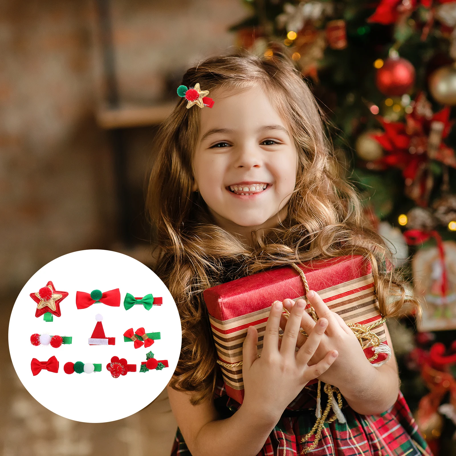 10 Pcs Hair Clip Christmas Hairpin Set Xmas Barrettes Bow Star Hairpins Decor Miss
10 Pcs Hair Clip Christmas Hairpin Set Xmas Barrettes Bow Star Hairpins Decor Miss