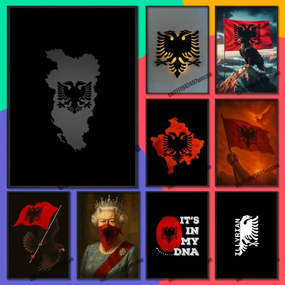 For Albania Albanian Illyrian Eagle Flag Poster Sticker Paper Home Decoration Custom Self-adhesive Souvenirs Playbill Cover
For Albania Albanian Illyrian Eagle Flag Poster Sticker Paper Home Decoration Custom Self-adhesive Souvenirs Playbill Cover