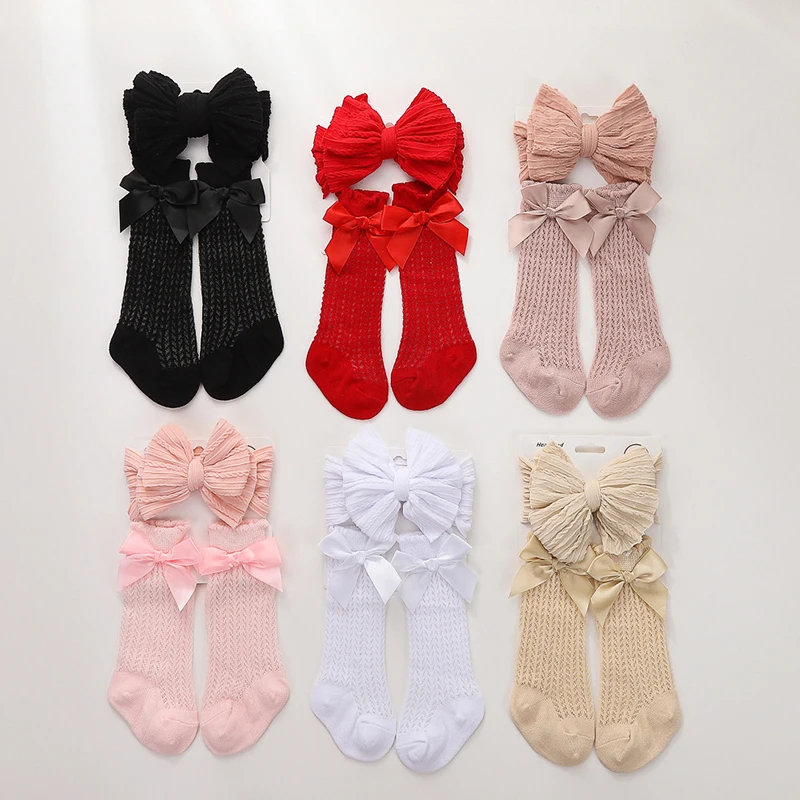 Baby Bow Headband Socks Set Princess Girl Bowknot Stockings Solid Color Wide Hairbands Cotton Toddler Long Socks Kids Headwear
Baby Bow Headband Socks Set Princess Girl Bowknot Stockings Solid Color Wide Hairbands Cotton Toddler Long Socks Kids Headwear