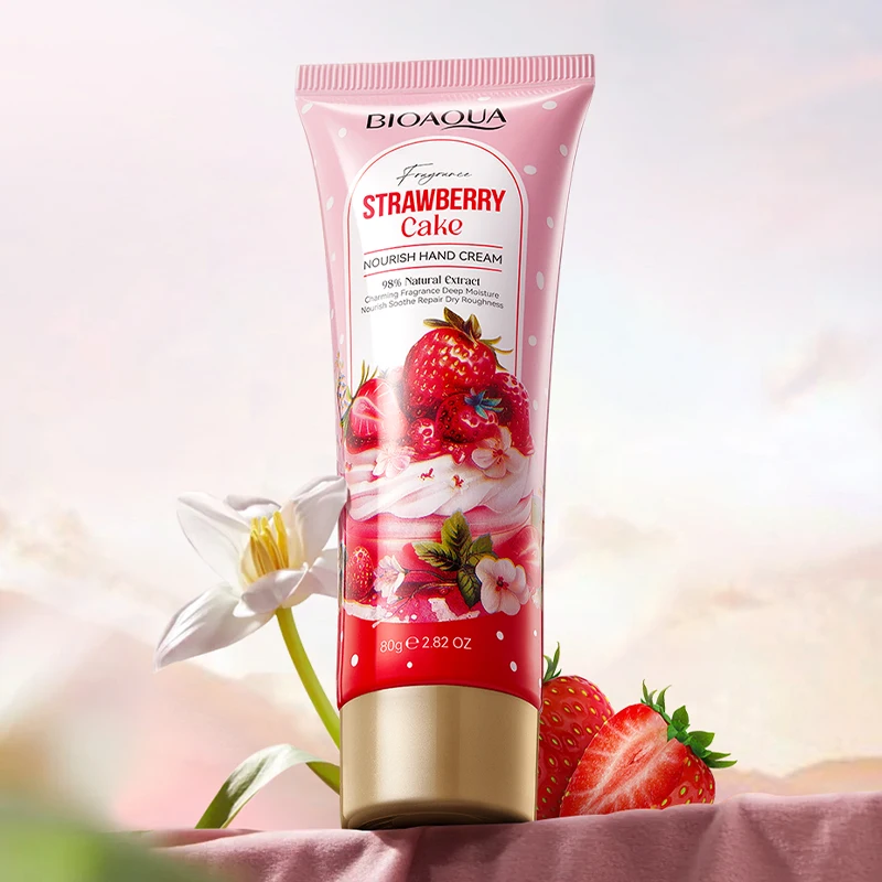 BIOAOUA Strawberry Cake Hand Cream - Long Lasting Fragrance Nourishing Moisturising For Dry Hands & Cuticle Repair Skin Care
BIOAOUA Strawberry Cake Hand Cream - Long Lasting Fragrance Nourishing Moisturising For Dry Hands & Cuticle Repair Skin Care