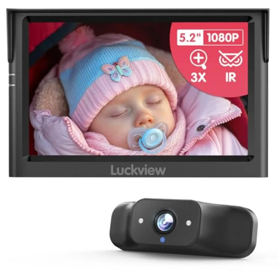 BM1 Baby Car Camera for Back Seat Pet Monitoring 5'' 1080P Monitor with IR Night Vision 3X Zoom Crystal Clear View Easy 5-Min W
BM1 Baby Car Camera for Back Seat Pet Monitoring 5'' 1080P Monitor with IR Night Vision 3X Zoom Crystal Clear View Easy 5-Min W