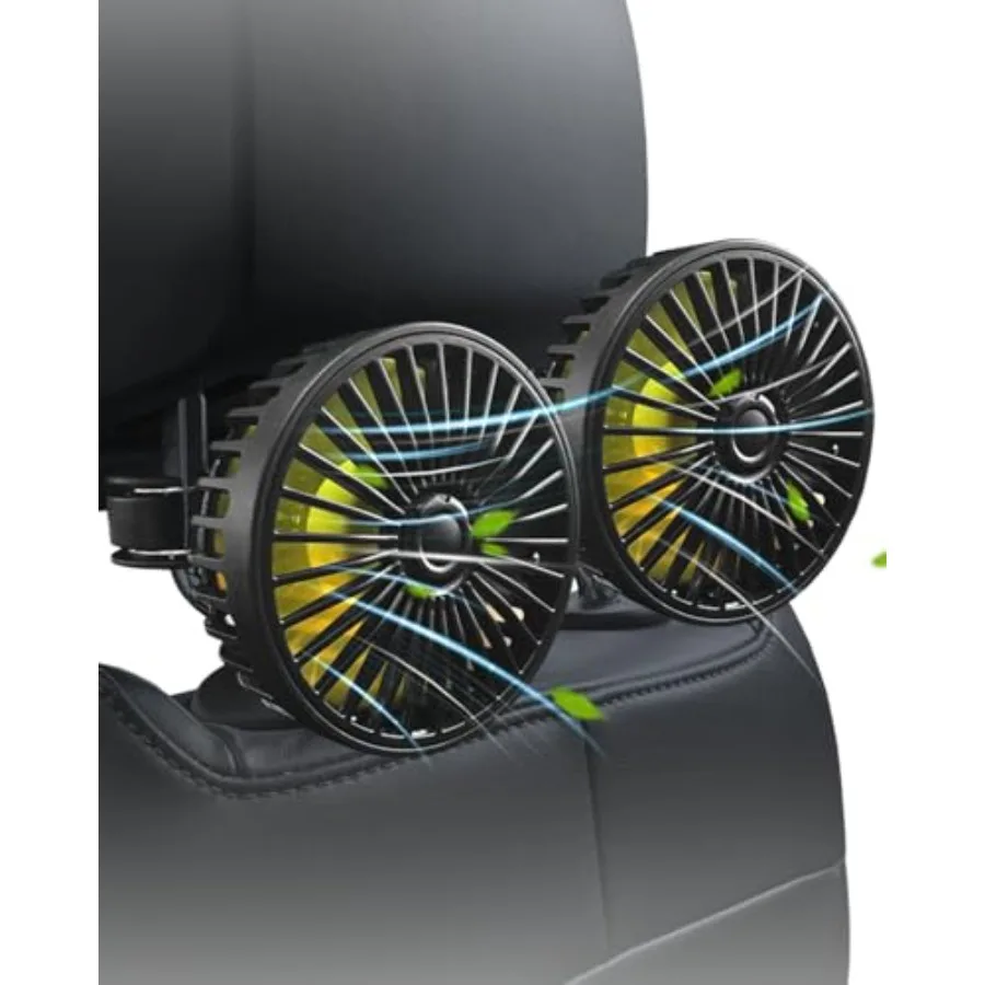 Backseat Car Fan for,360° Dual Head USB Car Fan for Back Seat, 3-Speeds Adjustable Car Backseat Fan for Sedan SUV RV Truck
Backseat Car Fan for,360° Dual Head USB Car Fan for Back Seat, 3-Speeds Adjustable Car Backseat Fan for Sedan SUV RV Truck
