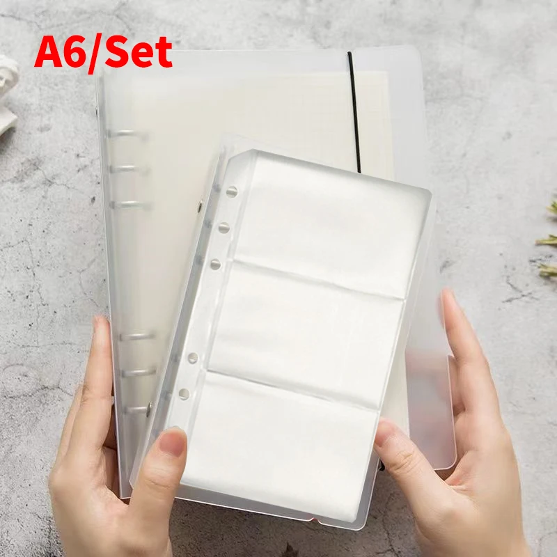 A6/Set Transparent Loose Leaf Binder Notebook Inner Core Cover 20pcs Waterproof Storage Pouch Bag Planner School Office Supplies
A6/Set Transparent Loose Leaf Binder Notebook Inner Core Cover 20pcs Waterproof Storage Pouch Bag Planner School Office Supplies
