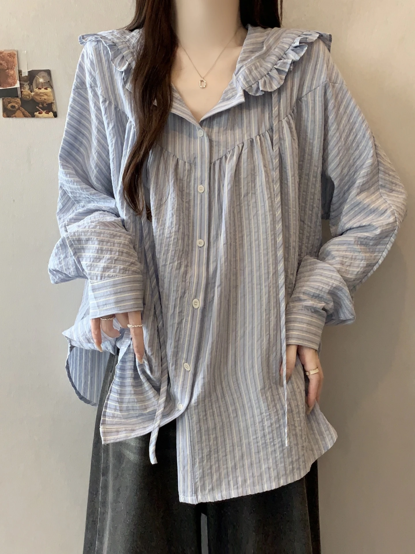 Blue Long Sleeve Hooded Shirt Women's Spring Autumn plus Size Loose Belly Cover Design Gored Skirt Style Casual Top
Blue Long Sleeve Hooded Shirt Women's Spring Autumn plus Size Loose Belly Cover Design Gored Skirt Style Casual Top