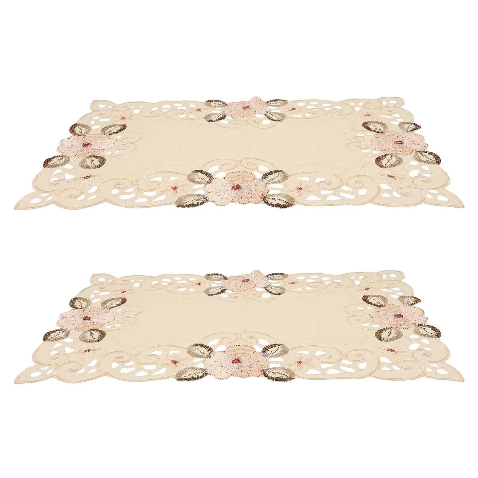 2pcs Embroidery Place Mat Decorative Tableware Mats Classical Design Vanity Wedding Vintage Christmas Home Use
2pcs Embroidery Place Mat Decorative Tableware Mats Classical Design Vanity Wedding Vintage Christmas Home Use