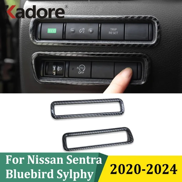 Для Nissan Sentra Bluebird Sylphy 2020-2024 углеродное волокно, регулировка переключателя фар, накладка, аксессуары для салона автомобиля (LHD)
Для Nissan Sentra Bluebird Sylphy 2020-2024 углеродное волокно, регулировка переключателя фар, накладка, аксессуары для салона автомобиля (LHD)