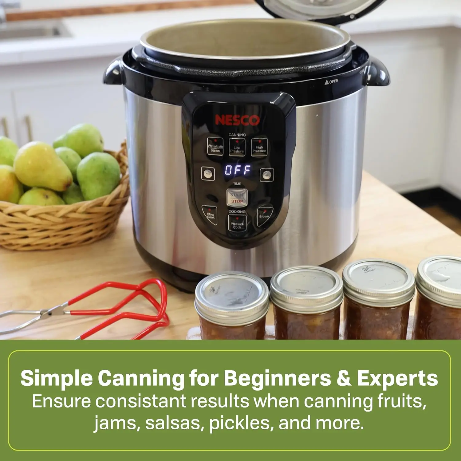 NPC‑9 Smart Electric Pressure Canner and Cooker for Home Food Preservation, 9.5‑Quart Stainless Steel with Digital Controls
NPC‑9 Smart Electric Pressure Canner and Cooker for Home Food Preservation, 9.5‑Quart Stainless Steel with Digital Controls