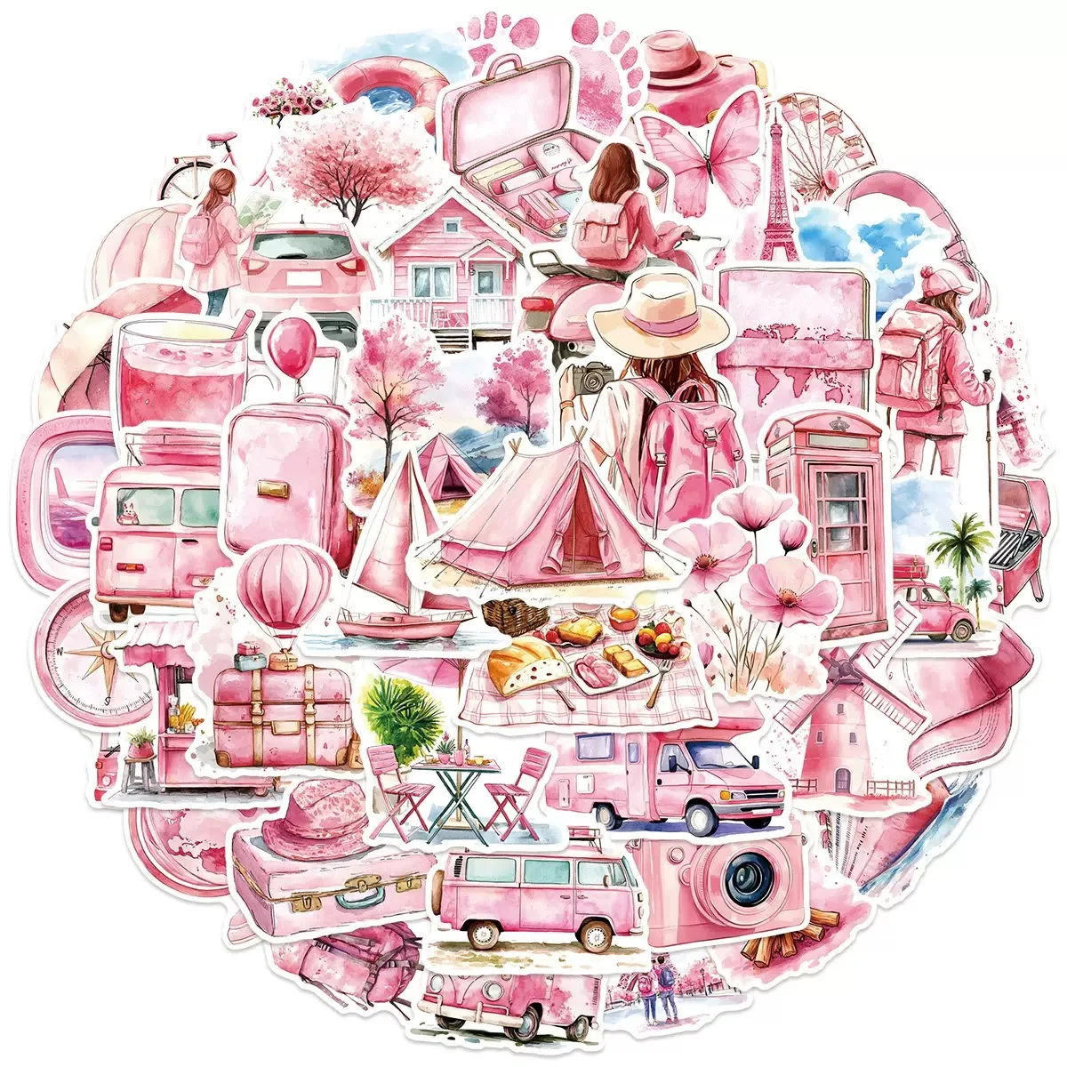 10/50PCS Vintage Pink Outdoor Hiking Camping Travel Stickers Aesthetic Kawaii Decals Water Bottle Laptop Waterproof Car Sticker
10/50PCS Vintage Pink Outdoor Hiking Camping Travel Stickers Aesthetic Kawaii Decals Water Bottle Laptop Waterproof Car Sticker