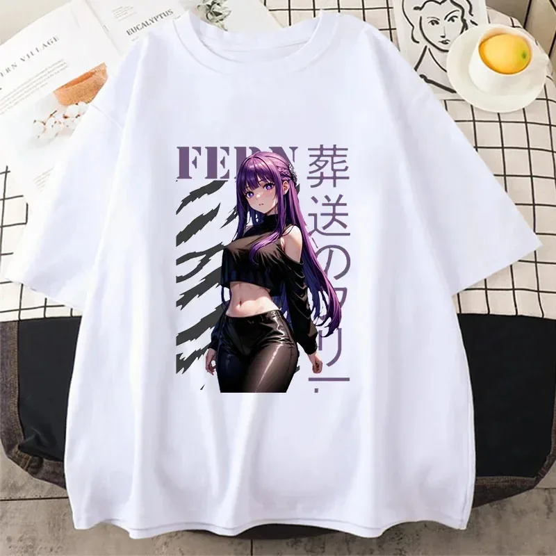 Милая женская футболка с рисунком Frieren Beyond Journey's End, летние футболки с принтом манги, мягкие 100% хлопок, женская уличная одежда больших размеров
Милая женская футболка с рисунком Frieren Beyond Journey's End, летние футболки с принтом манги, мягкие 100% хлопок, женская уличная одежда больших размеров