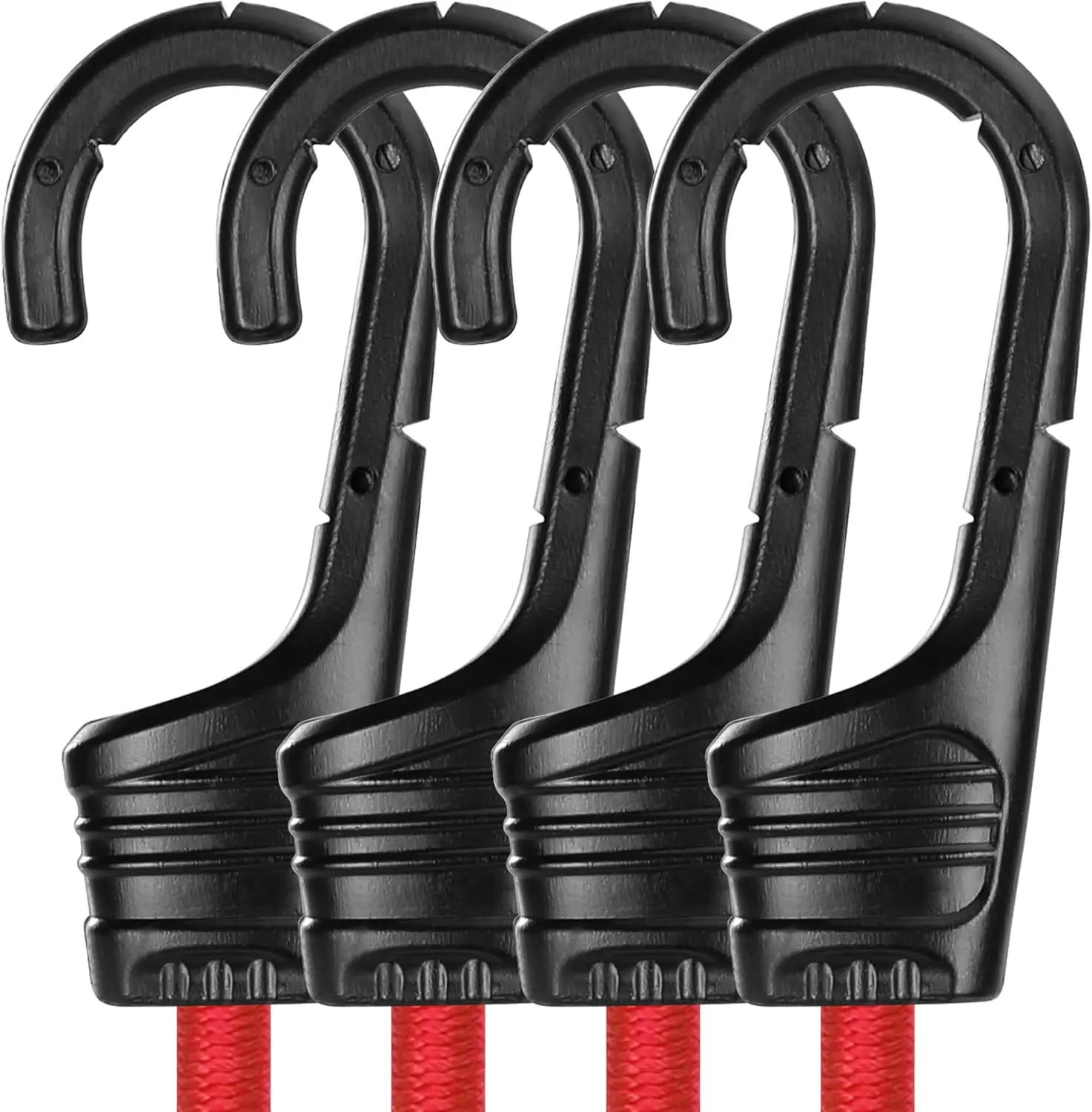 24 Inch Heavy Duty Bungee Cords with Hooks for Outdoor Camping, Luggage Rack, Cargo, RV, and Bike Transport, 4 Pack Red
24 Inch Heavy Duty Bungee Cords with Hooks for Outdoor Camping, Luggage Rack, Cargo, RV, and Bike Transport, 4 Pack Red