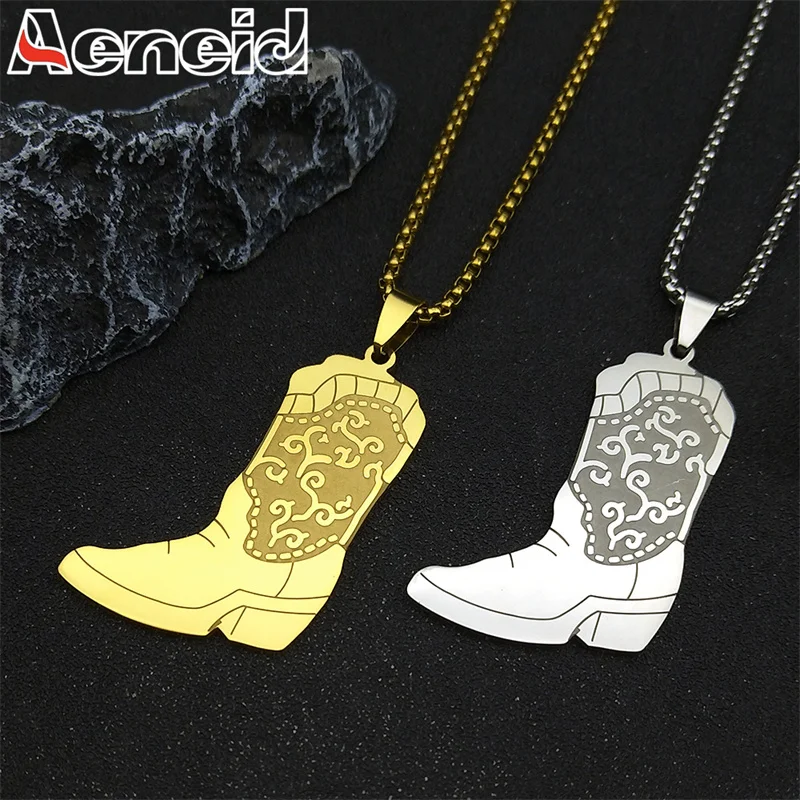 Engraved Boots Pendant Necklace For Women Men Stainless Steel Gold Silver Color West Cowboy Punk Hip Hop Shoes Chain Jewelry
Engraved Boots Pendant Necklace For Women Men Stainless Steel Gold Silver Color West Cowboy Punk Hip Hop Shoes Chain Jewelry