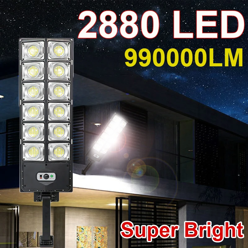 New 10000mAh Solar Light 2880 LED Outdoor Solar Lamp 990000LM Most Powerful Lamp Remote Control Wall Light Garden Lamp Spotlight
New 10000mAh Solar Light 2880 LED Outdoor Solar Lamp 990000LM Most Powerful Lamp Remote Control Wall Light Garden Lamp Spotlight