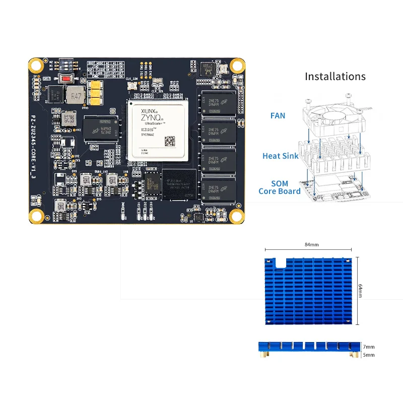 Удлинительная плата PZ-ZU3EG-SOM Xilinx ZYNQ UltraScale mpsoc XCZU3EG, системный Модуль промышленного класса
Удлинительная плата PZ-ZU3EG-SOM Xilinx ZYNQ UltraScale mpsoc XCZU3EG, системный Модуль промышленного класса