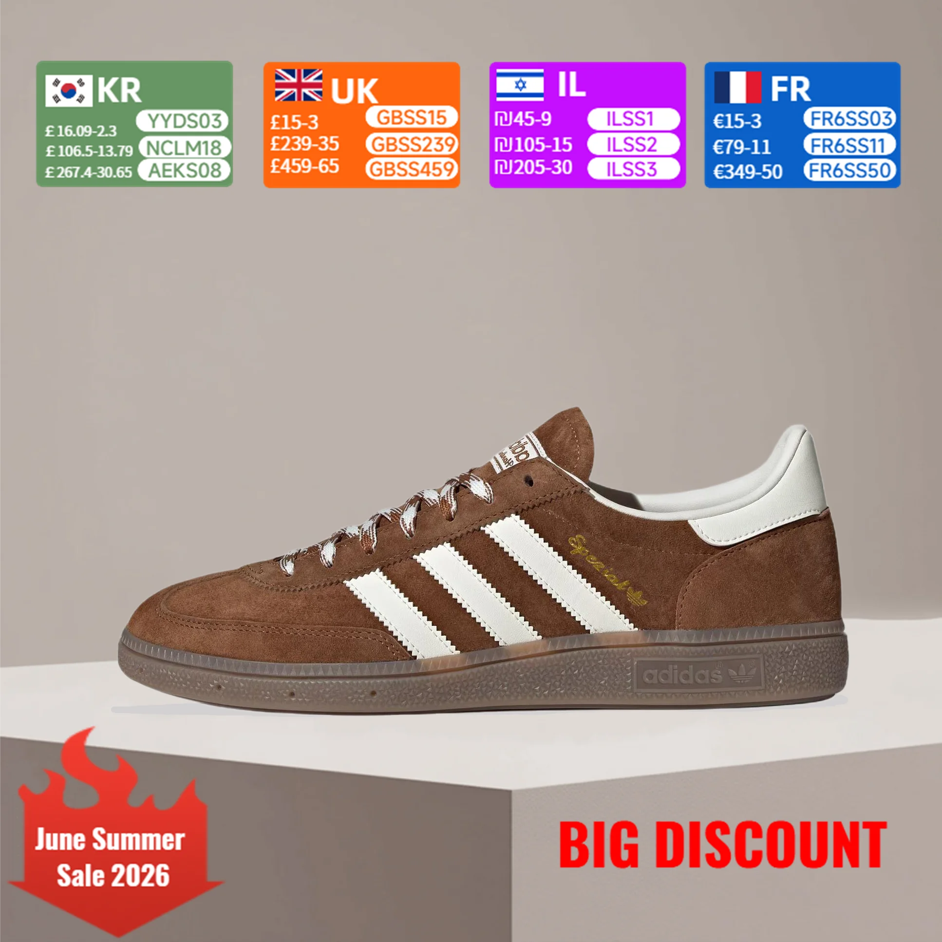 adidas Originals HANDBALLSPEZIAL Comfortable and versatile Non-slip and durable Low-top sneakers Unisex KI5938
adidas Originals HANDBALLSPEZIAL Comfortable and versatile Non-slip and durable Low-top sneakers Unisex KI5938