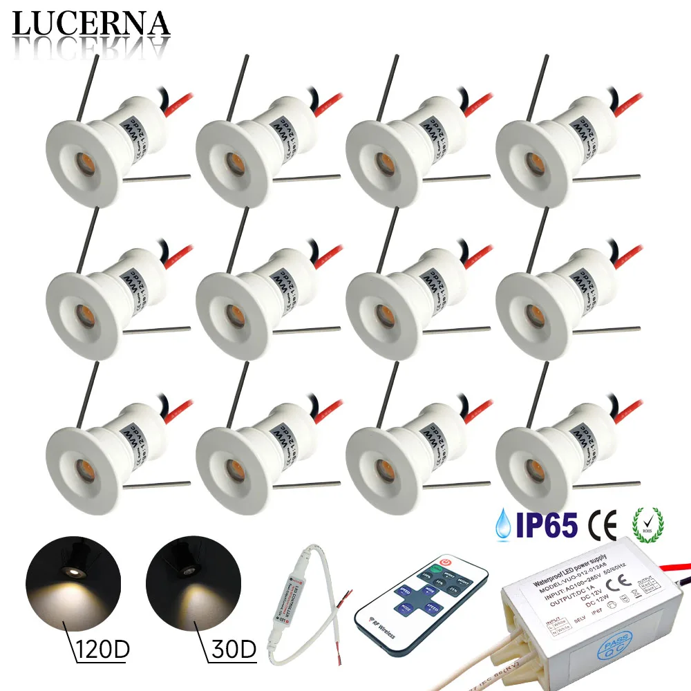 Mini Spot LEDs 12V Spotlight Indoor Dimmable 1W Ceiling Lamp Set Remote Controller 15mm cutout Recessed Spot Lights for Cabinet
Mini Spot LEDs 12V Spotlight Indoor Dimmable 1W Ceiling Lamp Set Remote Controller 15mm cutout Recessed Spot Lights for Cabinet