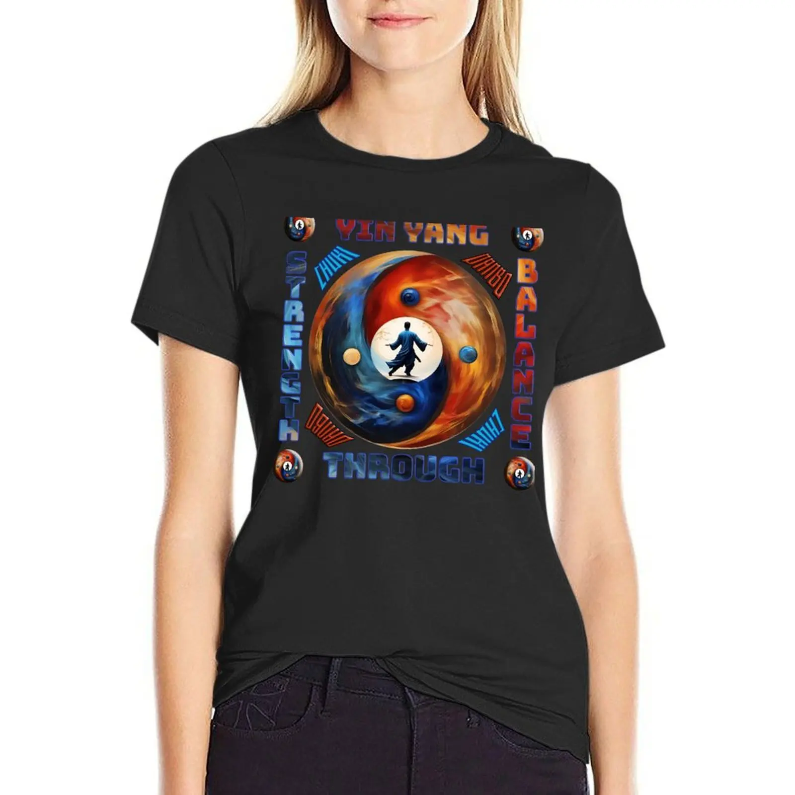 Yin Yang. Strength Through Balance T-Shirt sweat summer tops t-shirts for Women pack
Yin Yang. Strength Through Balance T-Shirt sweat summer tops t-shirts for Women pack