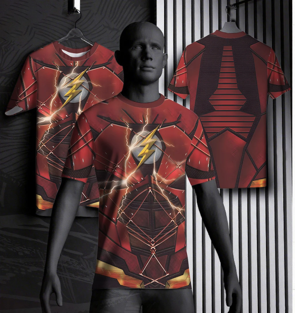 Flash Classic Battle Suit Red And Yellow Lightning Armor Fashion Trend T-Shirt Christmas And Halloween Role-Playing Costume
Flash Classic Battle Suit Red And Yellow Lightning Armor Fashion Trend T-Shirt Christmas And Halloween Role-Playing Costume